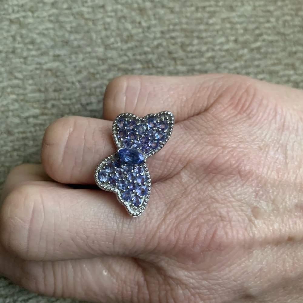 Sterling Silver Tanzanite Butterfly Ring
